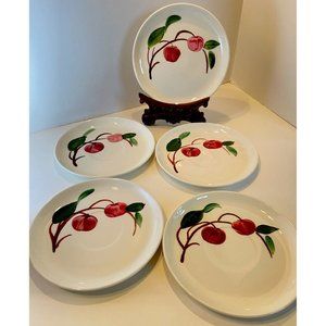 Vintage Stetson Rio Plates ~ Lot Of 5 ~ Cherries ~ 4 Saucers & 1 B&B ~ Rare 50’s